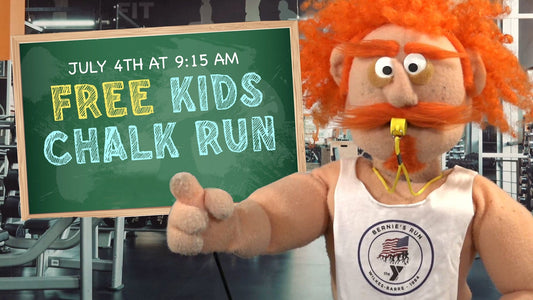 Coach Brick Joins YMCA for Kids Chalk Fun Run