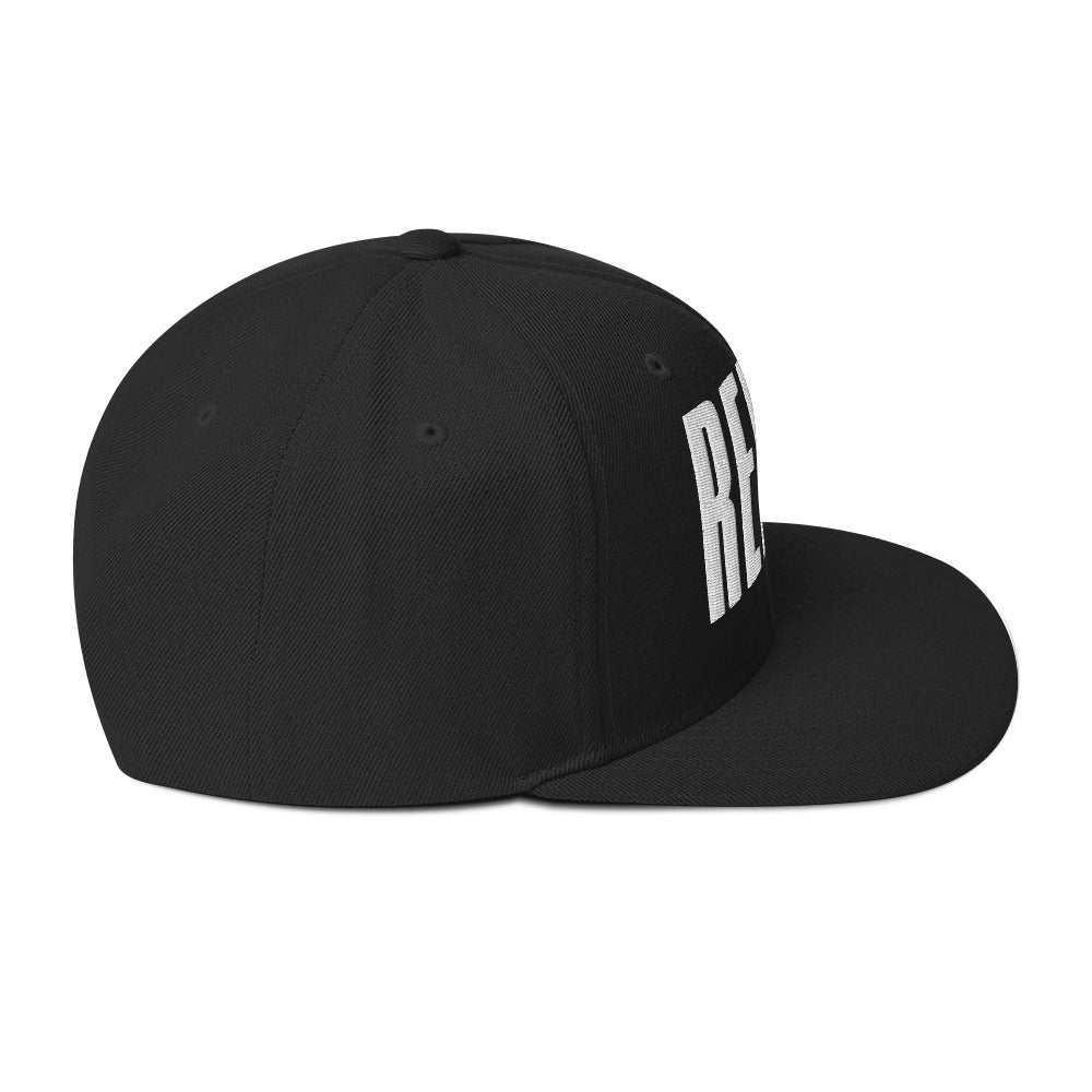 REPS Black Snapback Hat