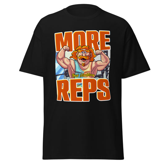 "More Reps" Brick Headstrong Bodybuilding (Black Variant) T-Shirt