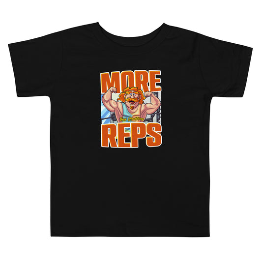 Toddler "More Reps" Brick Headstrong Bodybuilding (Black Variant) T-Shirt