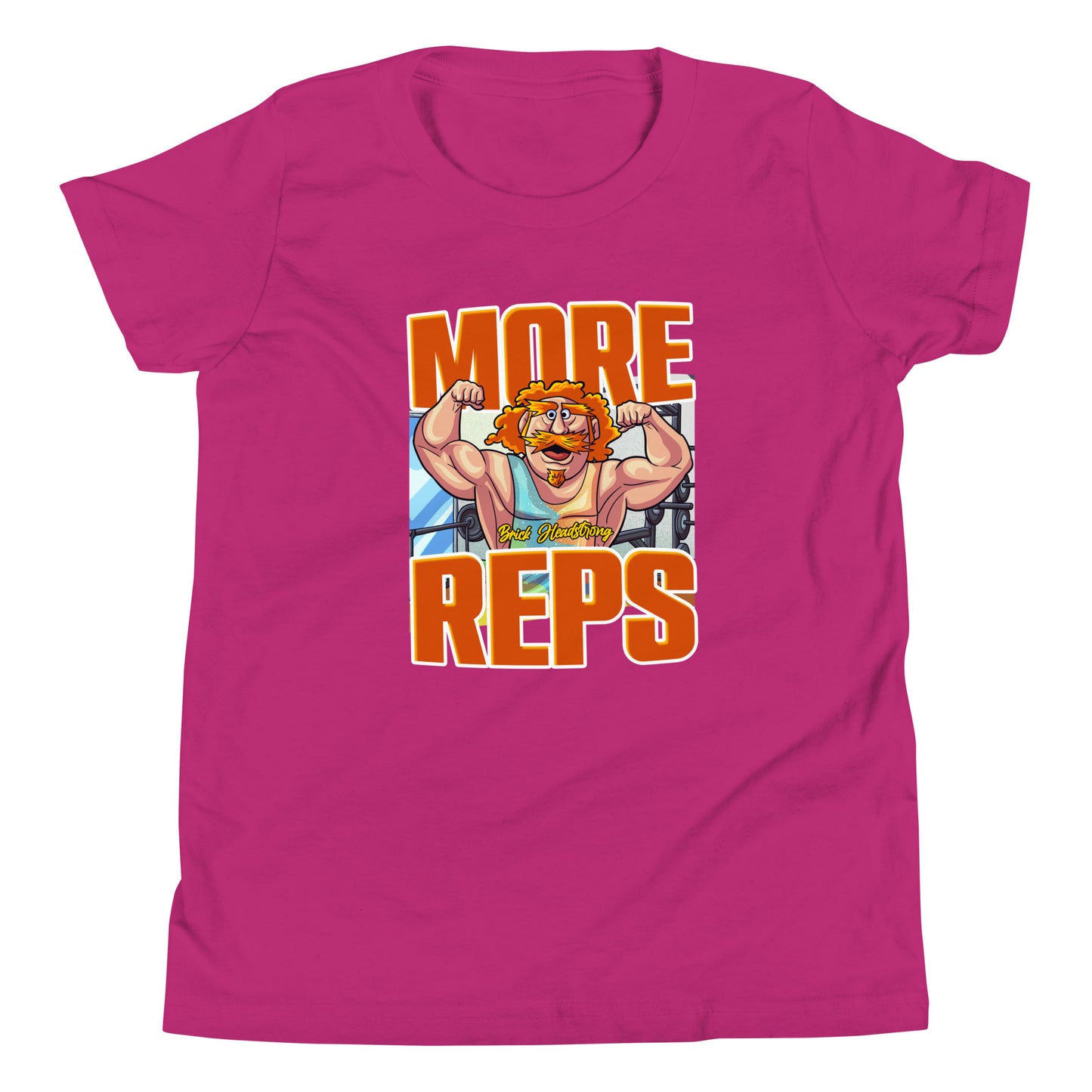 *Kids* "More Reps" Brick Headstrong Bodybuilding T-Shirt