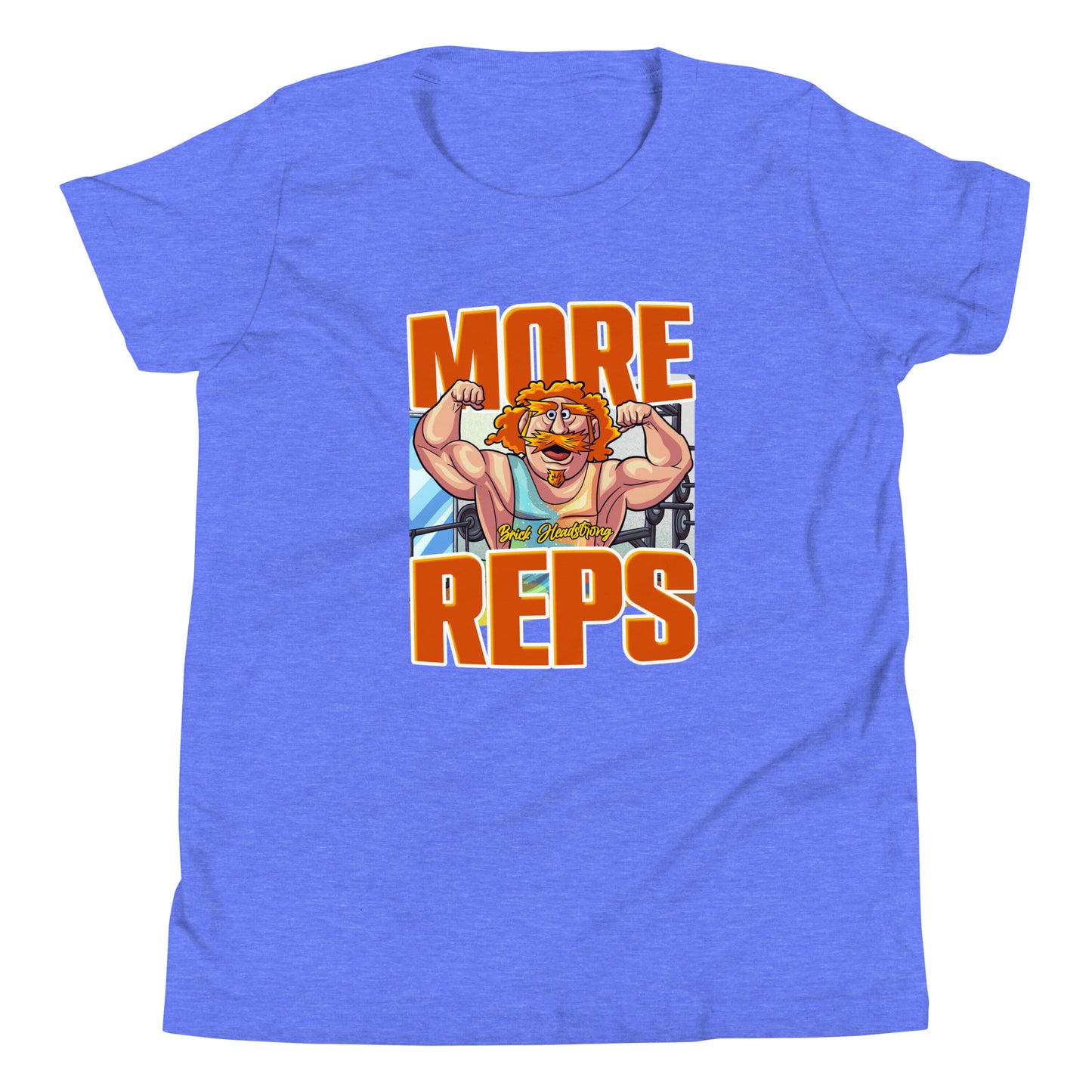 *Kids* "More Reps" Brick Headstrong Bodybuilding T-Shirt