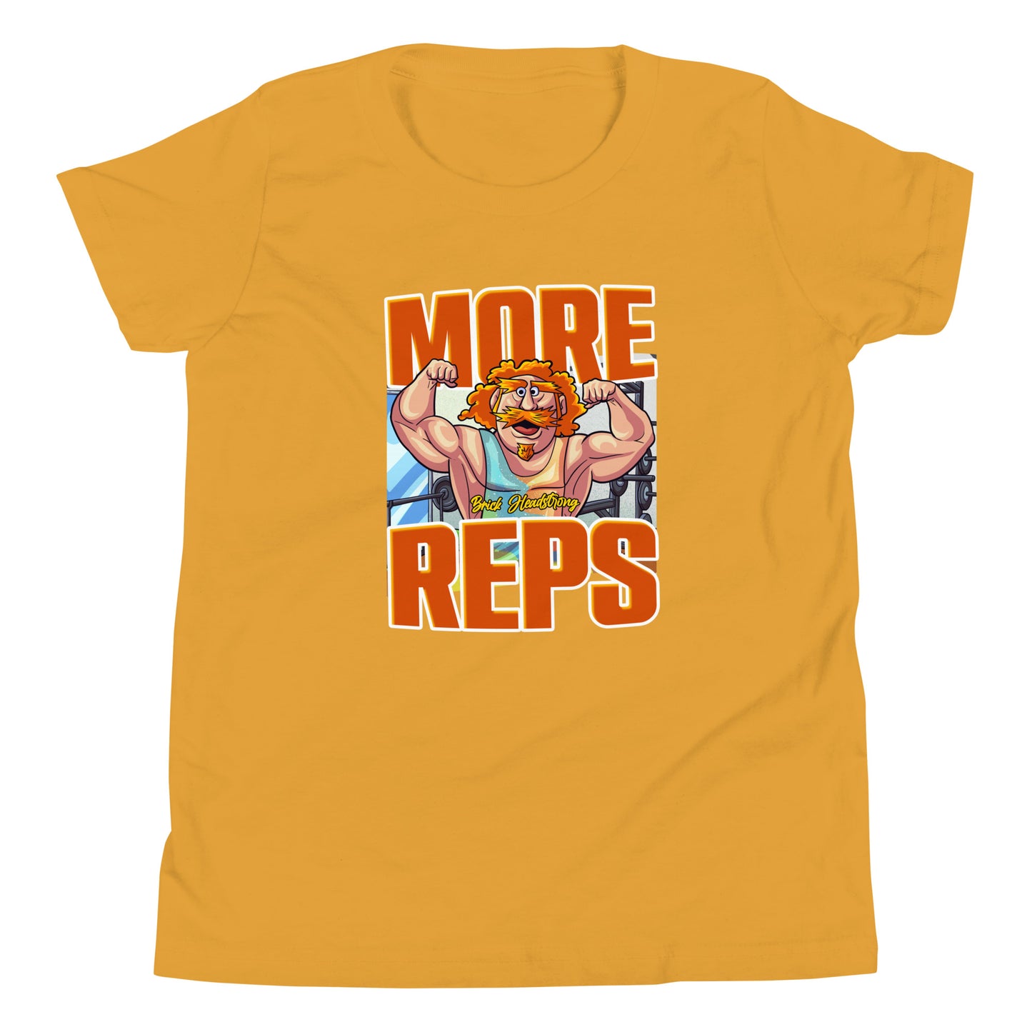 *Kids* "More Reps" Brick Headstrong Bodybuilding T-Shirt